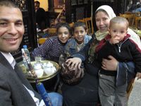 Armenian Family at hookah bar, Cairo-Ellen Perlman