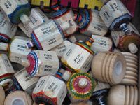 0473-Mexican dreidels, San Juan de Dios-Ellen Perlman