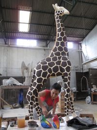 0291-Paper mache giraffe, Tonala, Mexico-Ellen Perlman