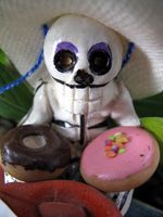 Skeleton and donuts-Ellen Perlman