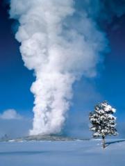 Old-faithful-geyser-in-winter, Yellowstone