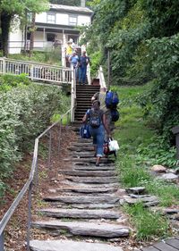 Spooky stairs connect to haunted sites, Harpers Ferry, WV